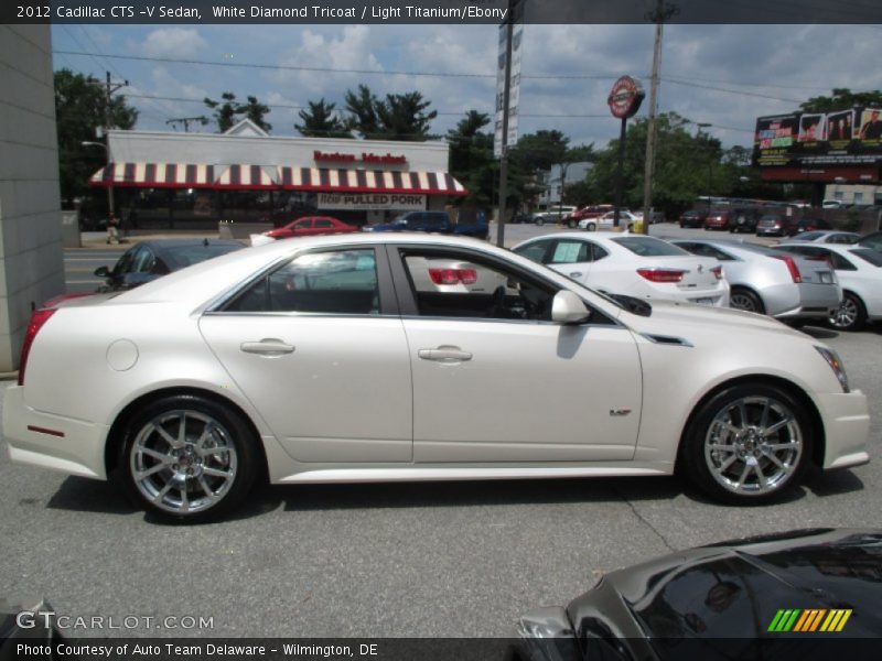 White Diamond Tricoat / Light Titanium/Ebony 2012 Cadillac CTS -V Sedan