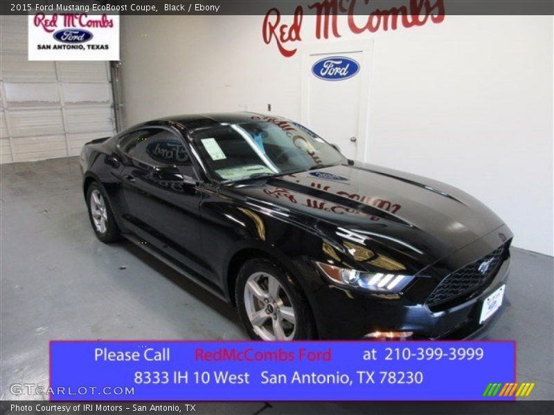 Black / Ebony 2015 Ford Mustang EcoBoost Coupe