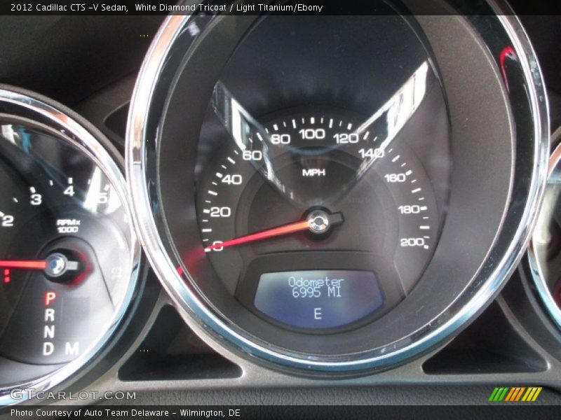 White Diamond Tricoat / Light Titanium/Ebony 2012 Cadillac CTS -V Sedan