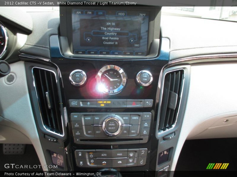 White Diamond Tricoat / Light Titanium/Ebony 2012 Cadillac CTS -V Sedan