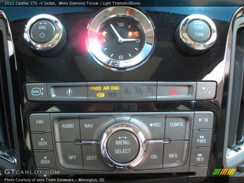 White Diamond Tricoat / Light Titanium/Ebony 2012 Cadillac CTS -V Sedan