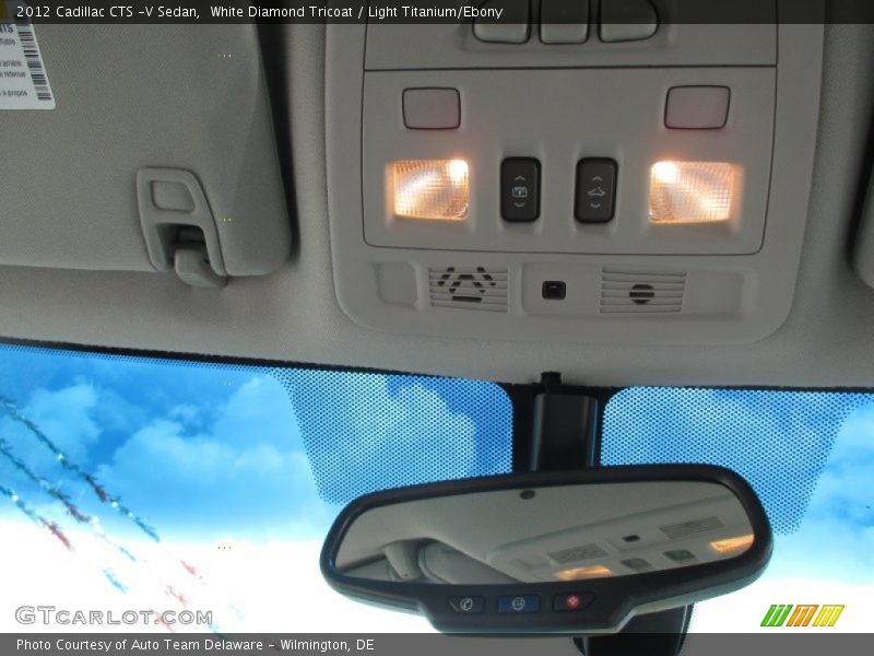 White Diamond Tricoat / Light Titanium/Ebony 2012 Cadillac CTS -V Sedan