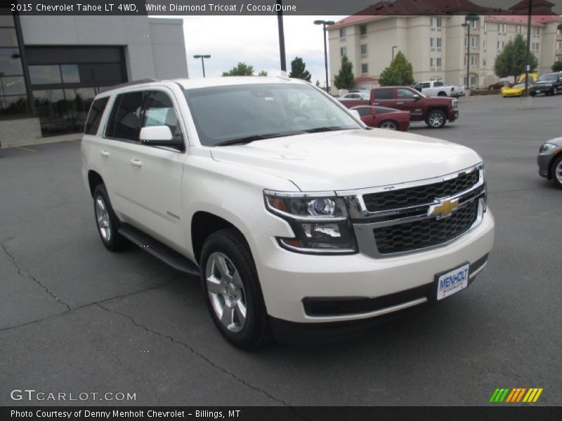 White Diamond Tricoat / Cocoa/Dune 2015 Chevrolet Tahoe LT 4WD