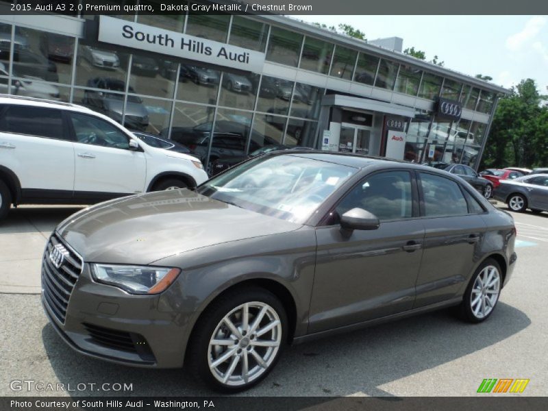 Dakota Gray Metallic / Chestnut Brown 2015 Audi A3 2.0 Premium quattro