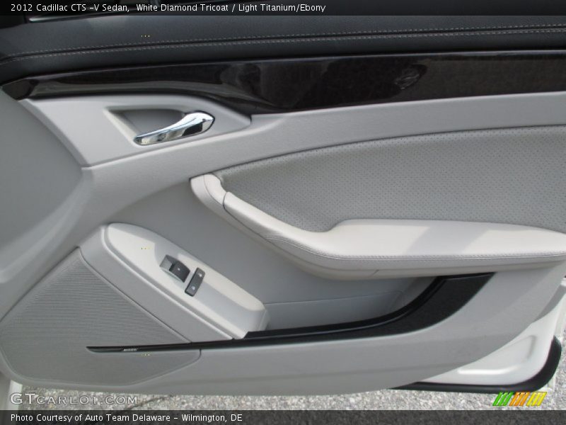 White Diamond Tricoat / Light Titanium/Ebony 2012 Cadillac CTS -V Sedan