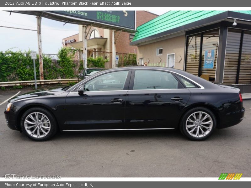 Phantom Black Pearl Effect / Silk Beige 2013 Audi A8 L 3.0T quattro