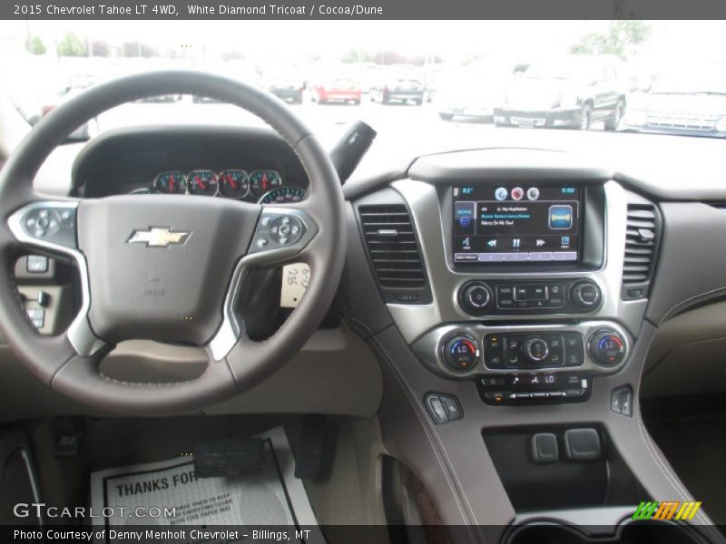White Diamond Tricoat / Cocoa/Dune 2015 Chevrolet Tahoe LT 4WD