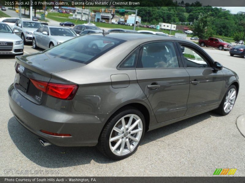 Dakota Gray Metallic / Chestnut Brown 2015 Audi A3 2.0 Premium quattro