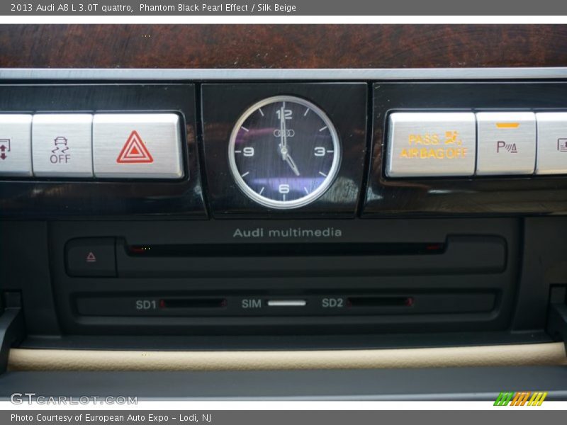 Phantom Black Pearl Effect / Silk Beige 2013 Audi A8 L 3.0T quattro