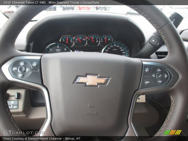 White Diamond Tricoat / Cocoa/Dune 2015 Chevrolet Tahoe LT 4WD