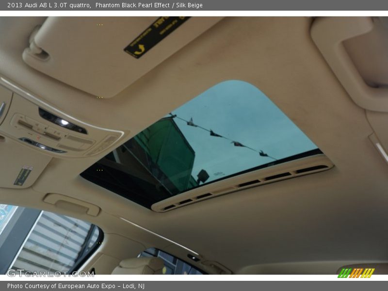 Phantom Black Pearl Effect / Silk Beige 2013 Audi A8 L 3.0T quattro