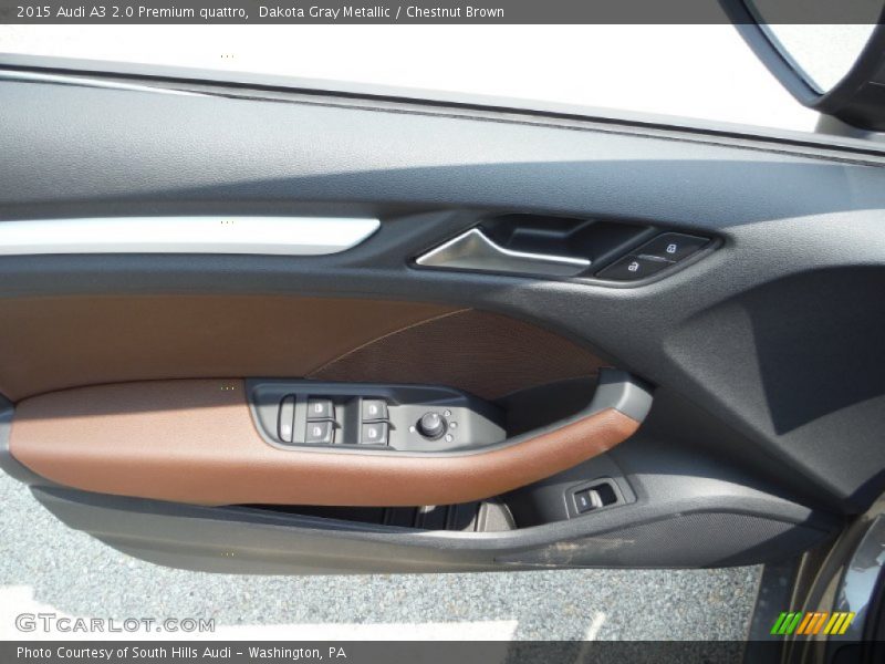 Dakota Gray Metallic / Chestnut Brown 2015 Audi A3 2.0 Premium quattro