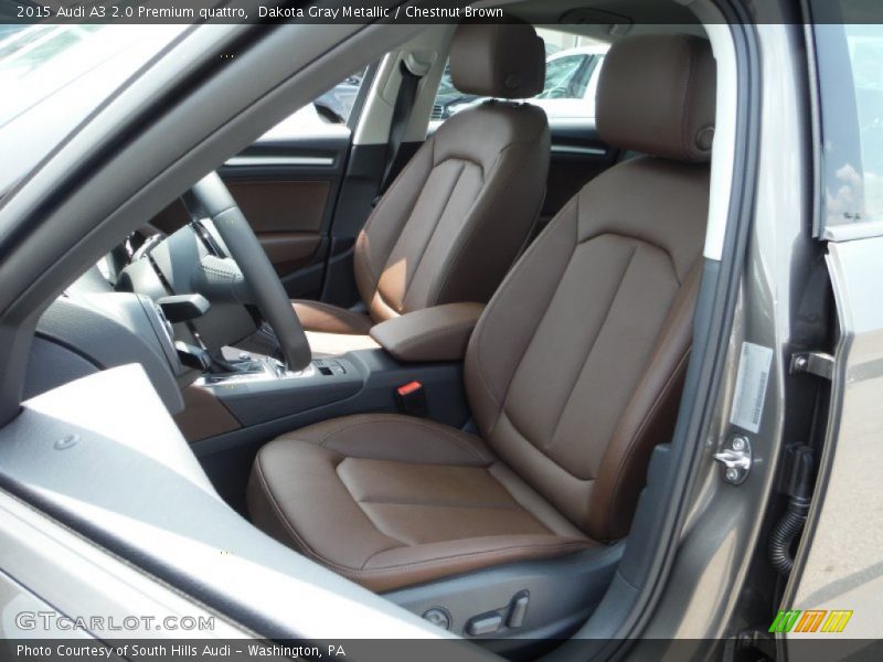 Dakota Gray Metallic / Chestnut Brown 2015 Audi A3 2.0 Premium quattro