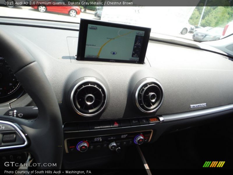 Dakota Gray Metallic / Chestnut Brown 2015 Audi A3 2.0 Premium quattro