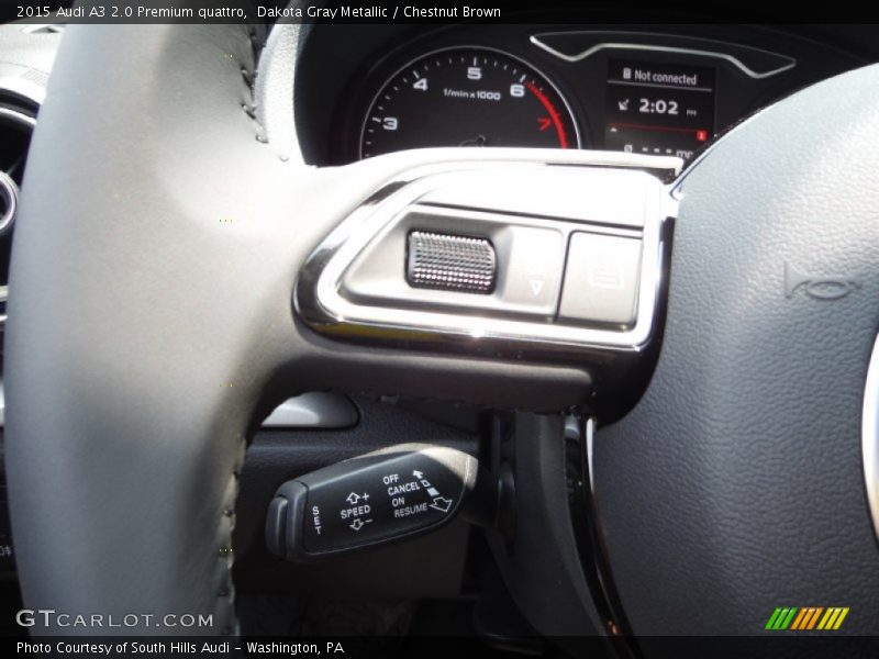 Dakota Gray Metallic / Chestnut Brown 2015 Audi A3 2.0 Premium quattro
