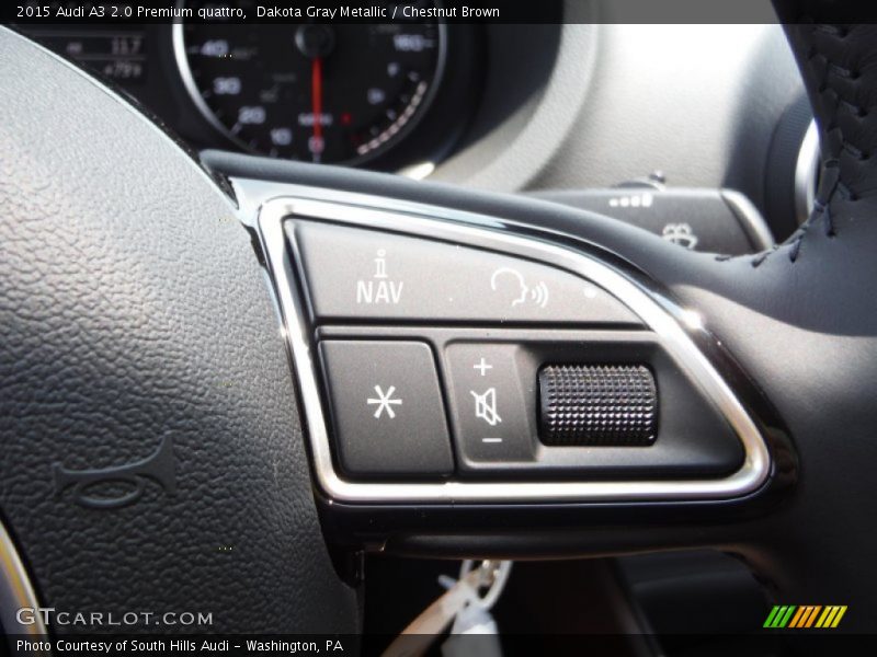 Dakota Gray Metallic / Chestnut Brown 2015 Audi A3 2.0 Premium quattro