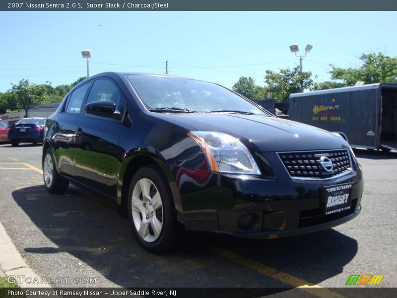 Super Black / Charcoal/Steel 2007 Nissan Sentra 2.0 S