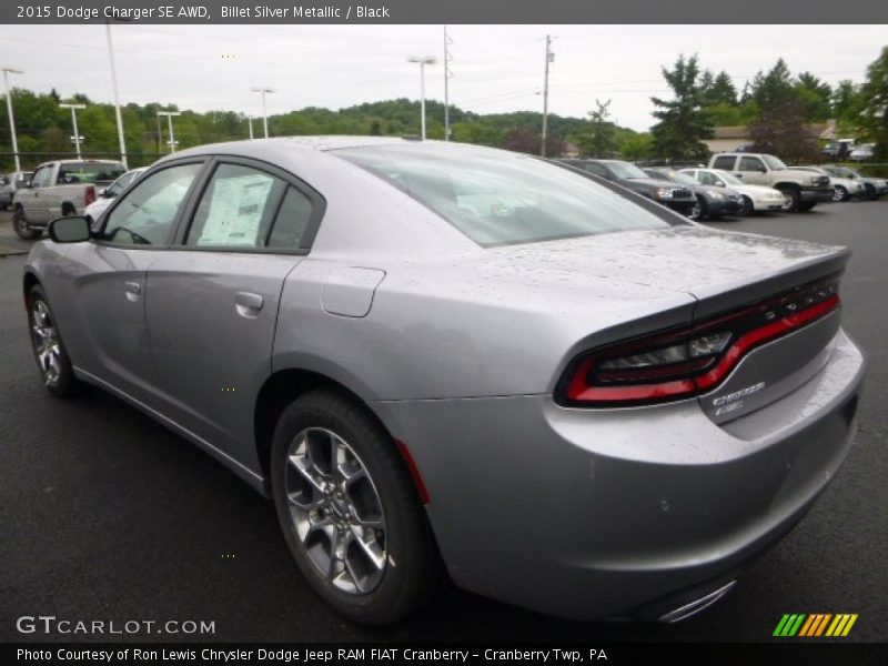 Billet Silver Metallic / Black 2015 Dodge Charger SE AWD