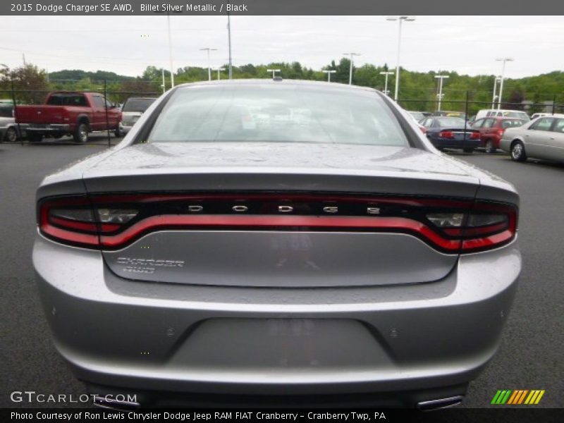 Billet Silver Metallic / Black 2015 Dodge Charger SE AWD