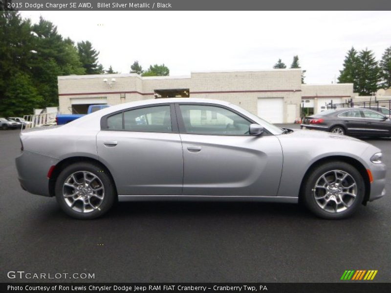 Billet Silver Metallic / Black 2015 Dodge Charger SE AWD