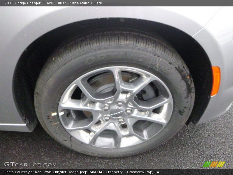 Billet Silver Metallic / Black 2015 Dodge Charger SE AWD