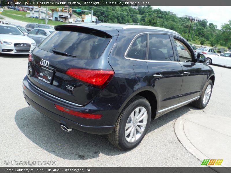 Moonlight Blue Metallic / Pistachio Beige 2015 Audi Q5 2.0 TFSI Premium Plus quattro