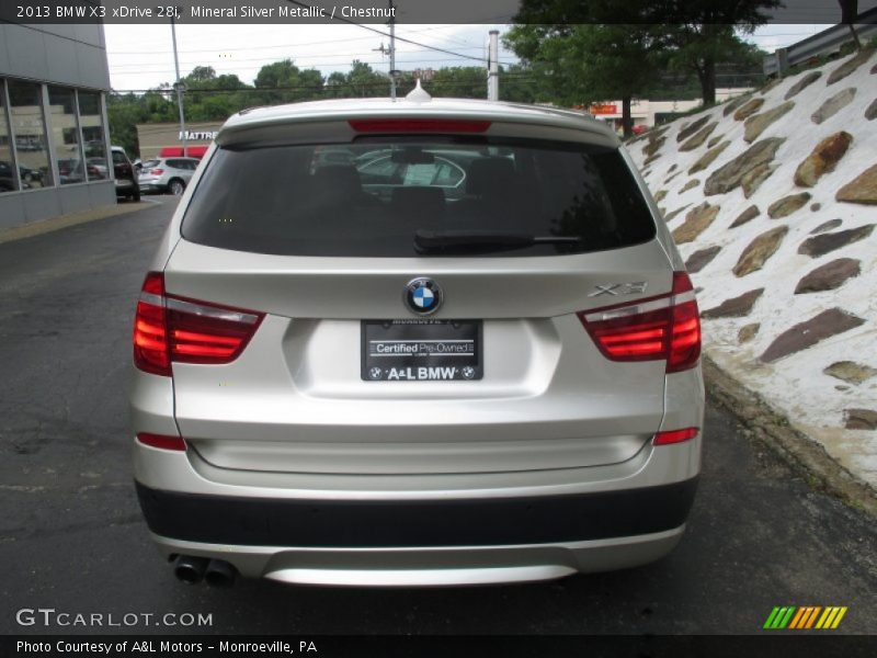 Mineral Silver Metallic / Chestnut 2013 BMW X3 xDrive 28i