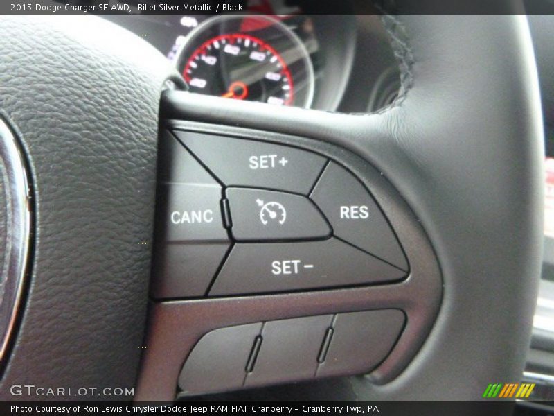 Billet Silver Metallic / Black 2015 Dodge Charger SE AWD