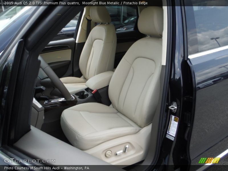 Moonlight Blue Metallic / Pistachio Beige 2015 Audi Q5 2.0 TFSI Premium Plus quattro