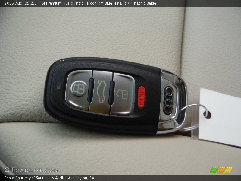 Moonlight Blue Metallic / Pistachio Beige 2015 Audi Q5 2.0 TFSI Premium Plus quattro