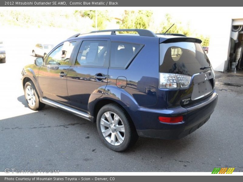 Cosmic Blue Metallic / Black 2012 Mitsubishi Outlander SE AWD