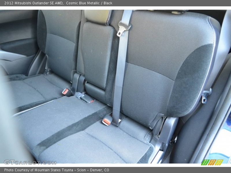 Cosmic Blue Metallic / Black 2012 Mitsubishi Outlander SE AWD