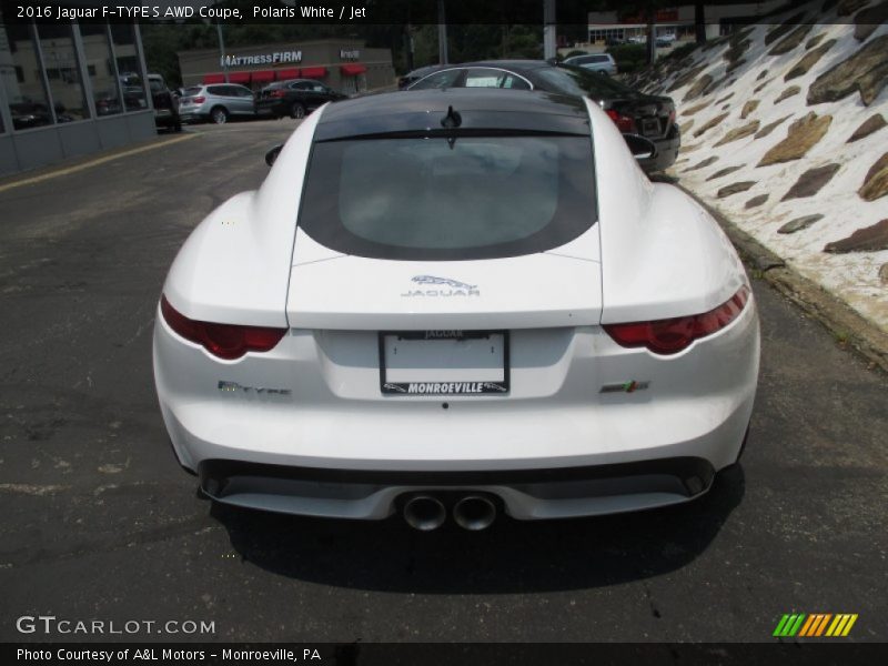 Polaris White / Jet 2016 Jaguar F-TYPE S AWD Coupe