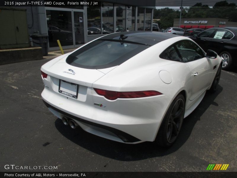 Polaris White / Jet 2016 Jaguar F-TYPE S AWD Coupe