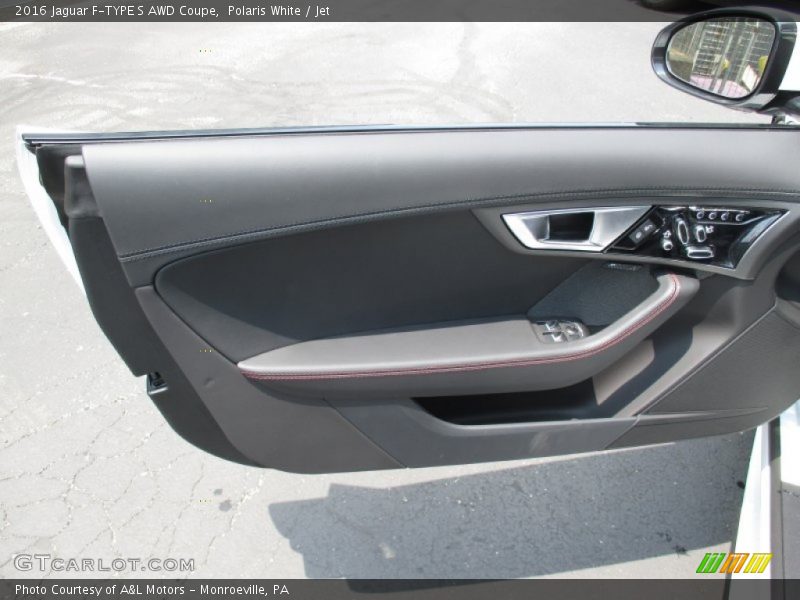 Polaris White / Jet 2016 Jaguar F-TYPE S AWD Coupe