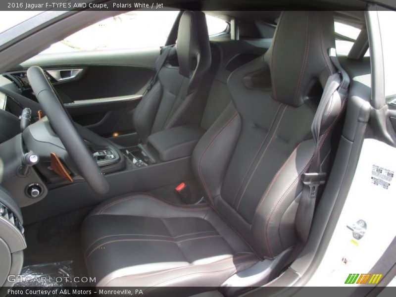 Polaris White / Jet 2016 Jaguar F-TYPE S AWD Coupe