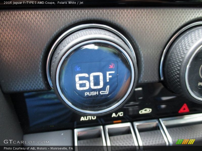 Polaris White / Jet 2016 Jaguar F-TYPE S AWD Coupe