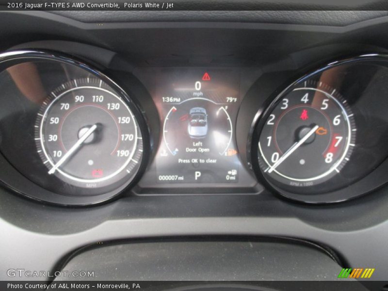 Polaris White / Jet 2016 Jaguar F-TYPE S AWD Convertible