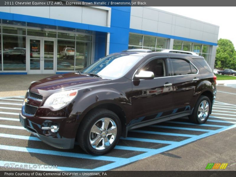 Espresso Brown Metallic / Brownstone/Jet Black 2011 Chevrolet Equinox LTZ AWD