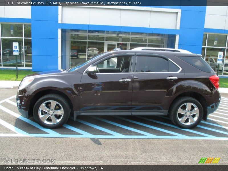 Espresso Brown Metallic / Brownstone/Jet Black 2011 Chevrolet Equinox LTZ AWD