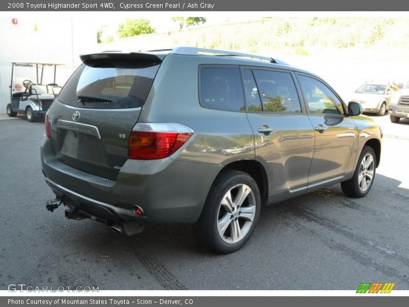 Cypress Green Pearl / Ash Gray 2008 Toyota Highlander Sport 4WD