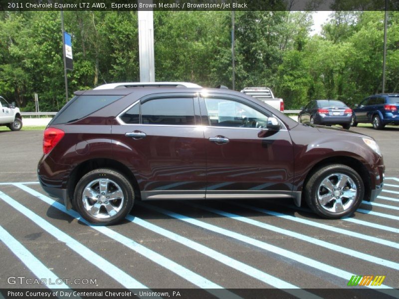 Espresso Brown Metallic / Brownstone/Jet Black 2011 Chevrolet Equinox LTZ AWD