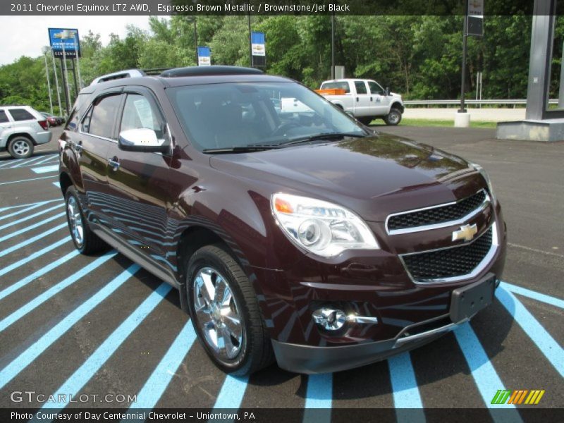 Espresso Brown Metallic / Brownstone/Jet Black 2011 Chevrolet Equinox LTZ AWD