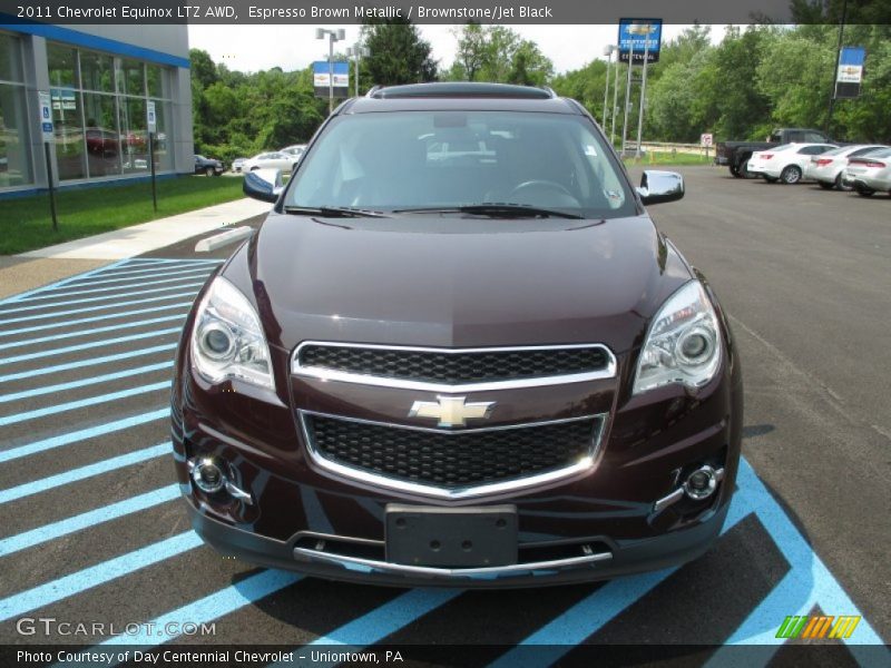 Espresso Brown Metallic / Brownstone/Jet Black 2011 Chevrolet Equinox LTZ AWD