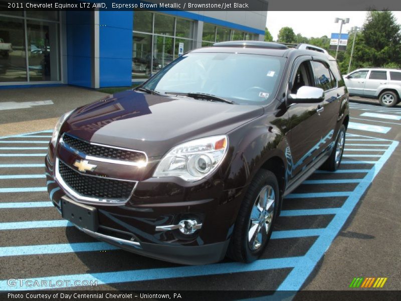 Espresso Brown Metallic / Brownstone/Jet Black 2011 Chevrolet Equinox LTZ AWD