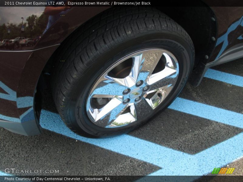Espresso Brown Metallic / Brownstone/Jet Black 2011 Chevrolet Equinox LTZ AWD