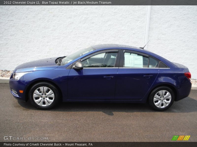 Blue Topaz Metallic / Jet Black/Medium Titanium 2012 Chevrolet Cruze LS