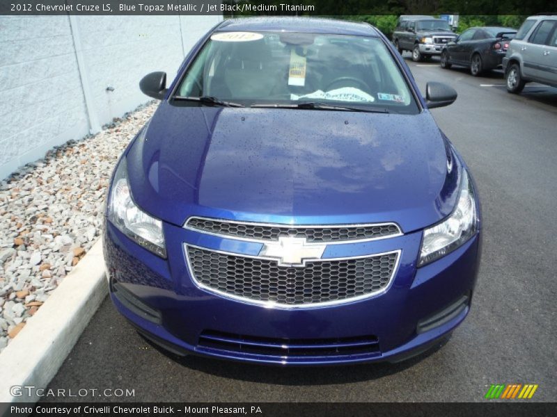 Blue Topaz Metallic / Jet Black/Medium Titanium 2012 Chevrolet Cruze LS