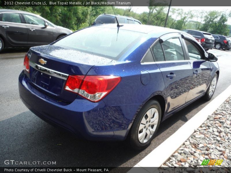Blue Topaz Metallic / Jet Black/Medium Titanium 2012 Chevrolet Cruze LS