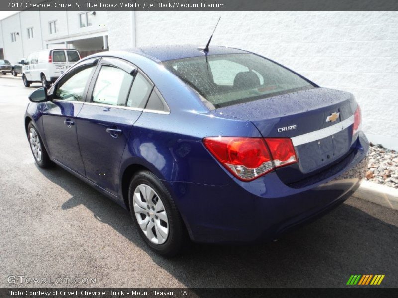 Blue Topaz Metallic / Jet Black/Medium Titanium 2012 Chevrolet Cruze LS